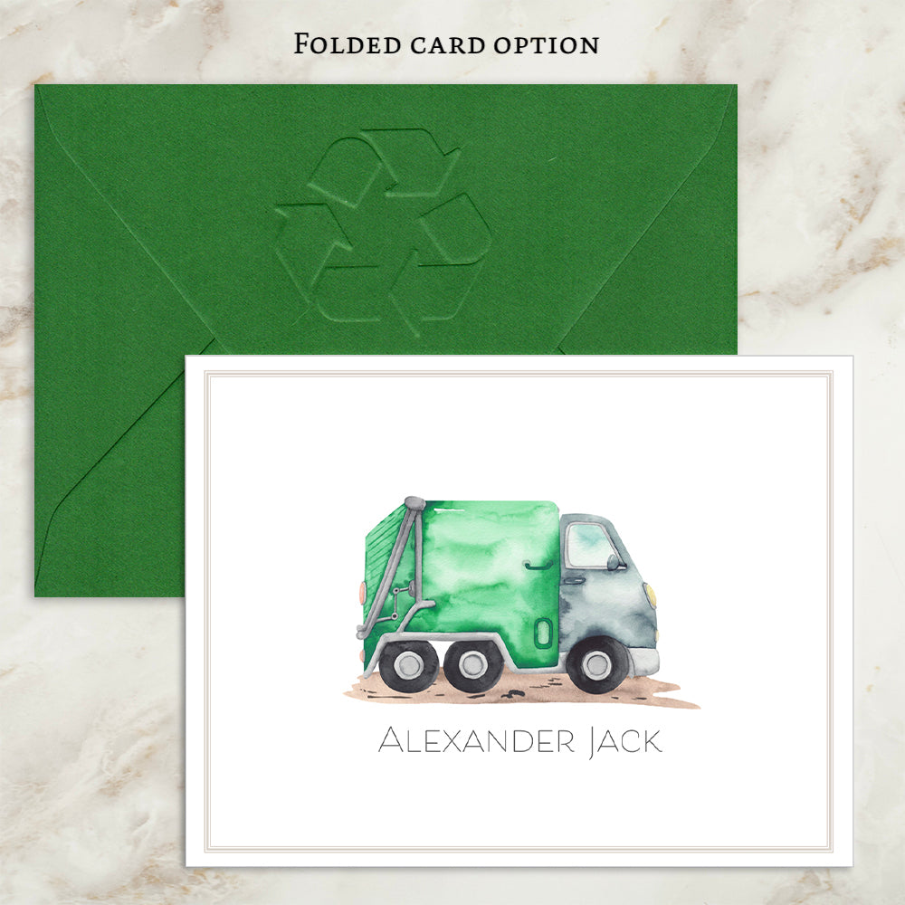 Garbage Truck Notecard | GME Paper Products