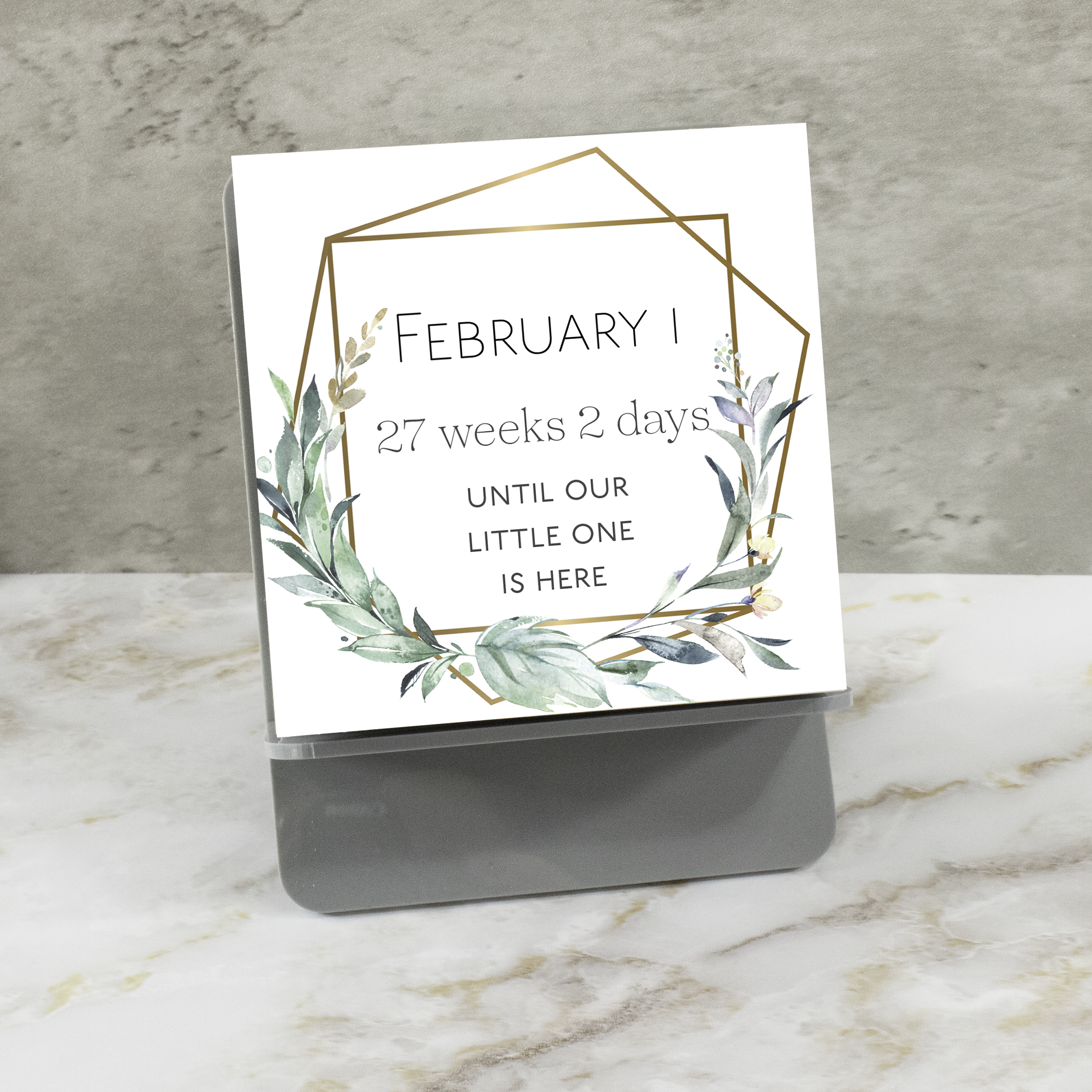 Fern Frame Tear-Away Countdown Calendar