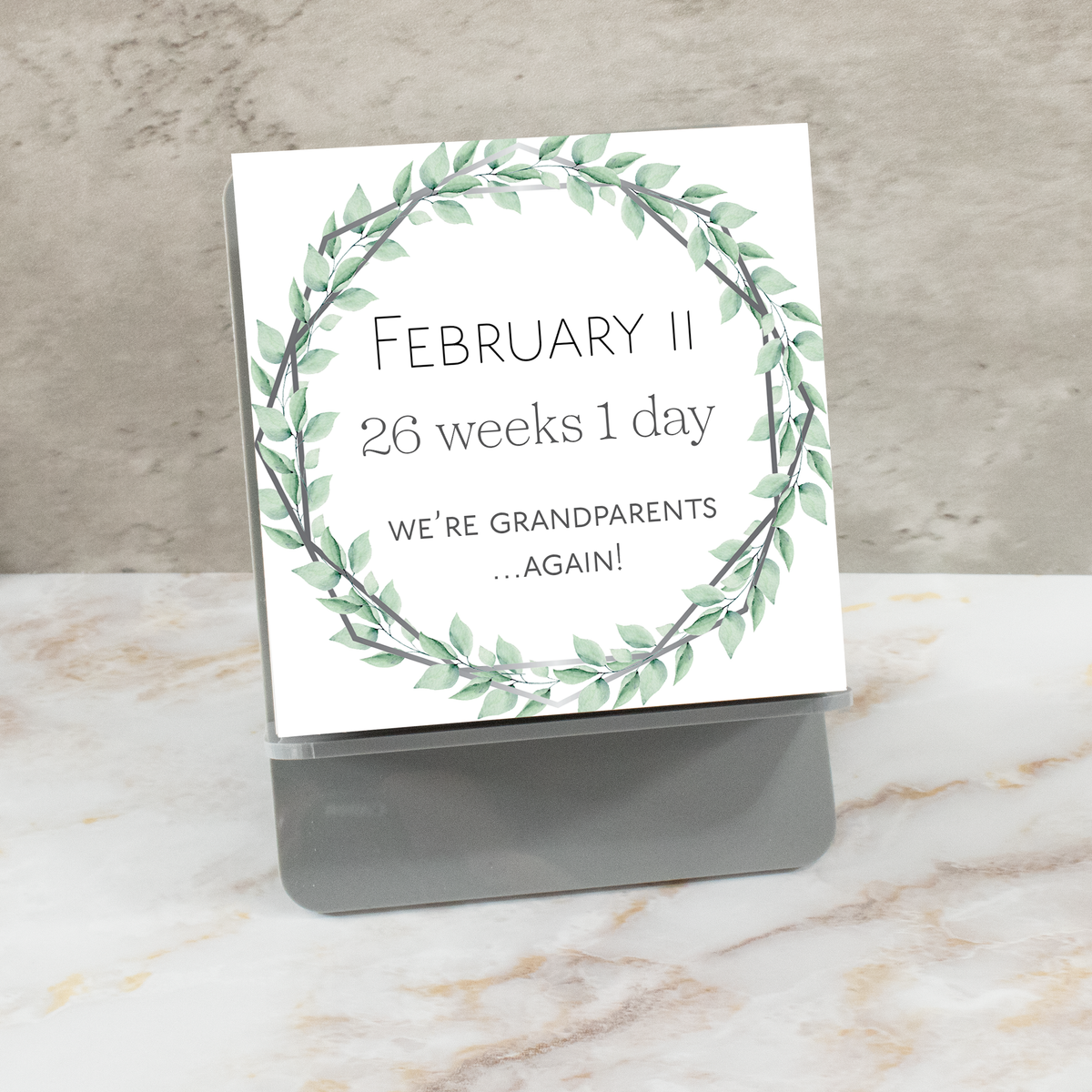Silver Wreath Tear-Away Countdown Calendar | GME Paper Products