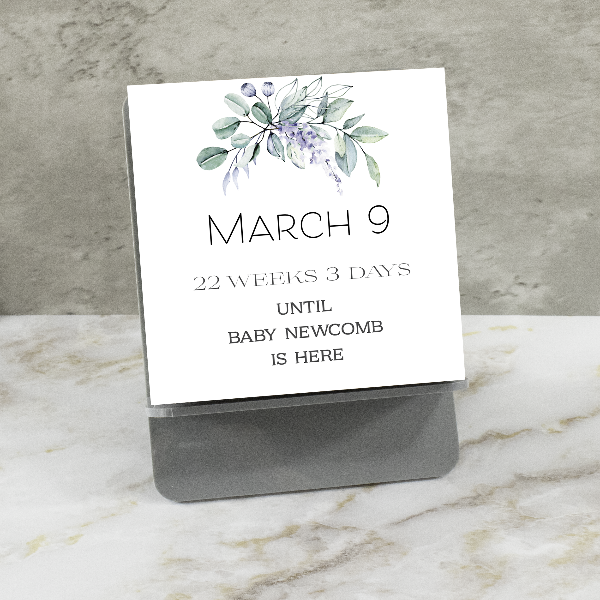 Floral Tear-Away Countdown Calendar