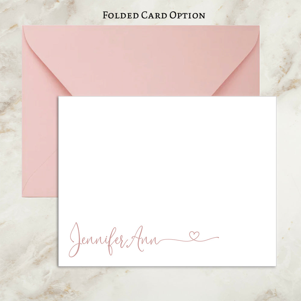 Script Cards Script Heart Card | GME Paper Products