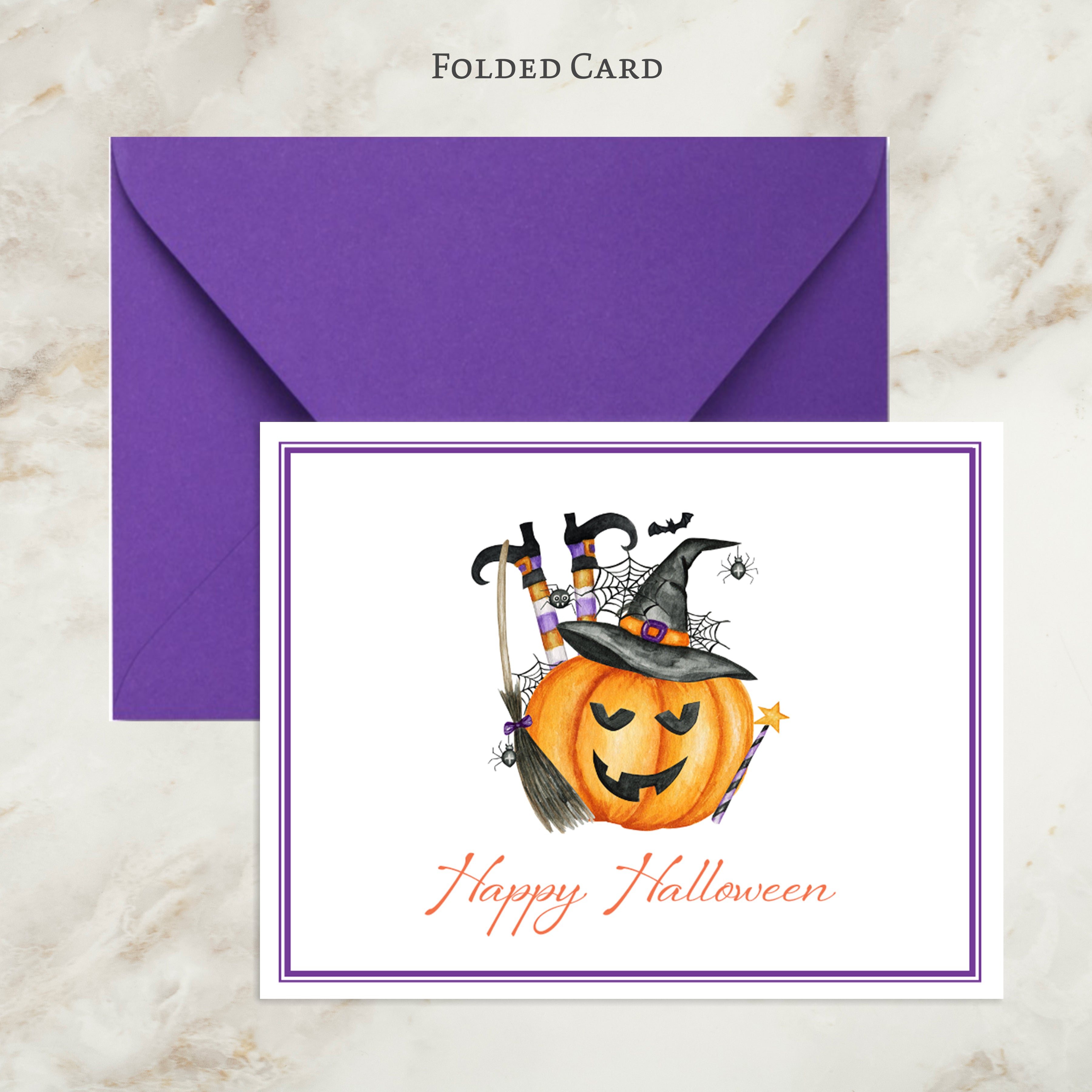 Spooky Pumpkin Halloween Card