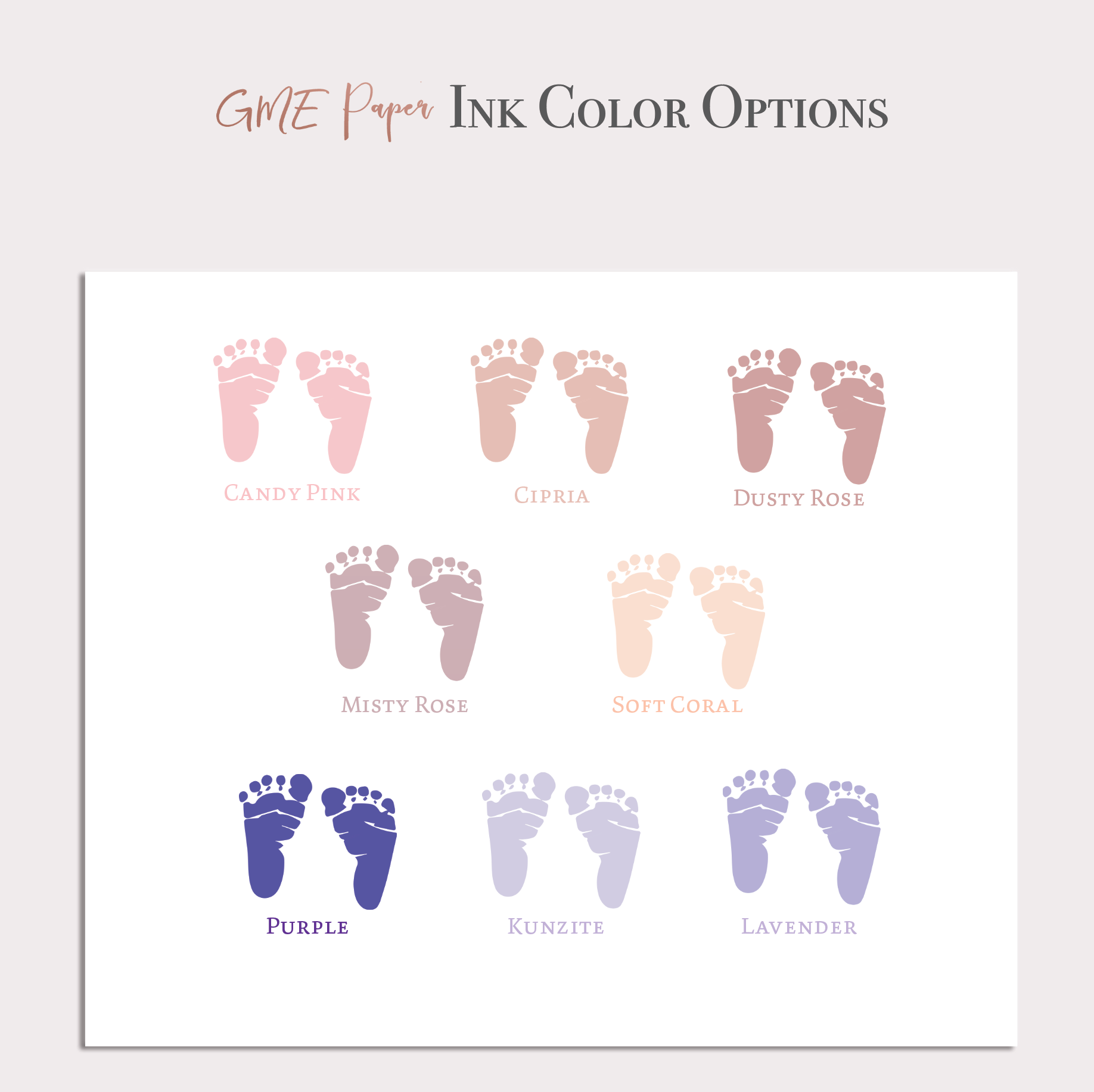 Baby Girl Feet Card