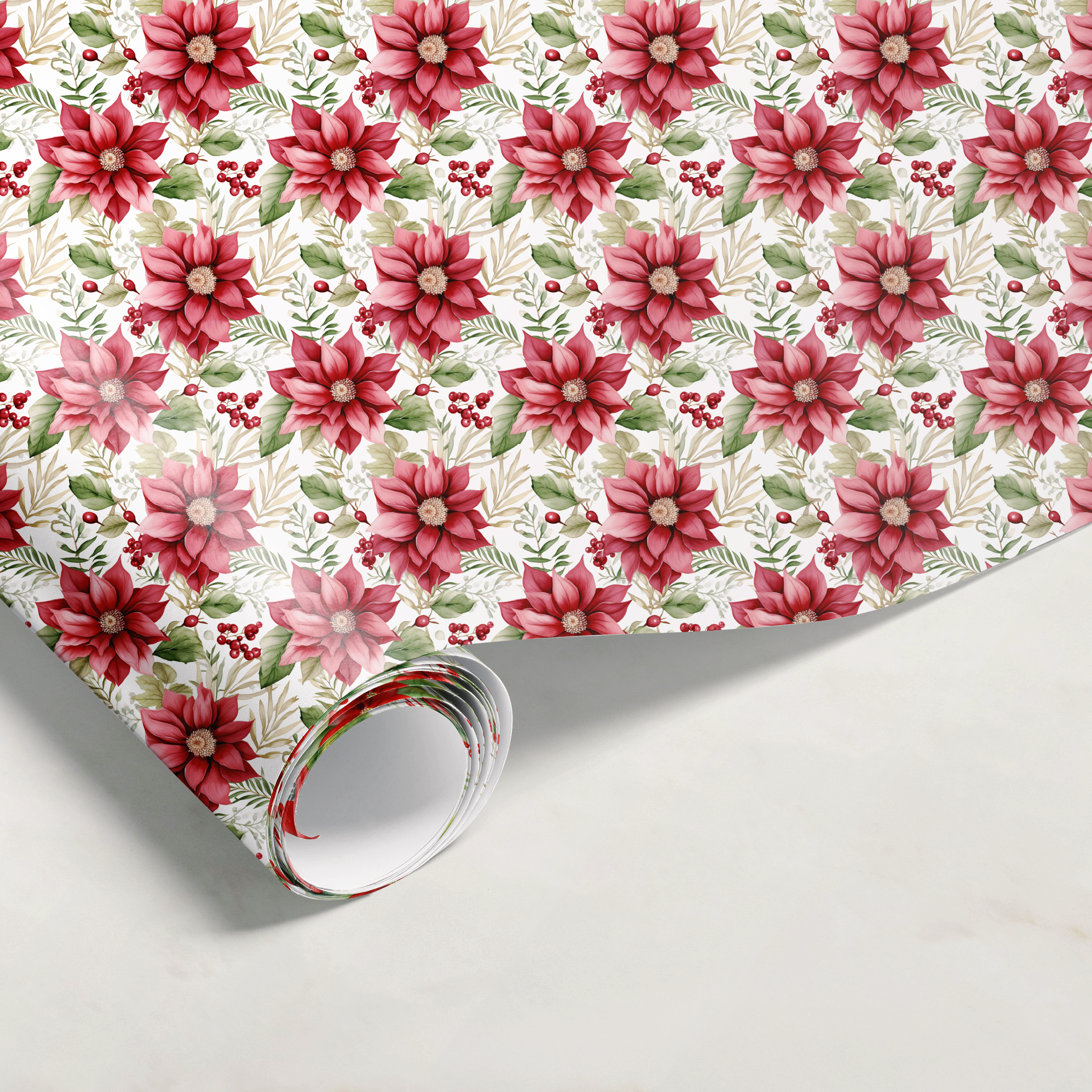 Poinsettia Gift Wrap