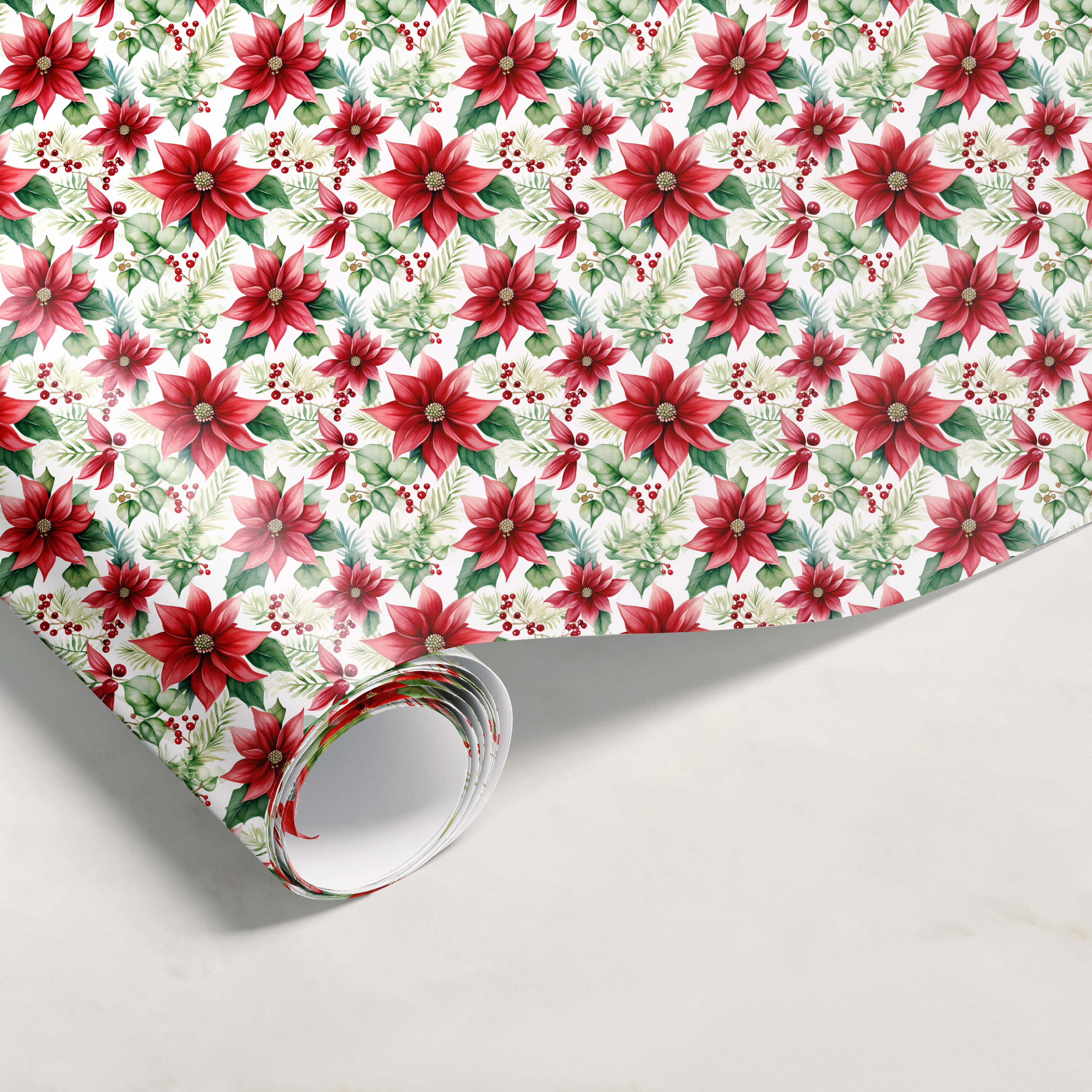 Poinsettia Gift Wrap