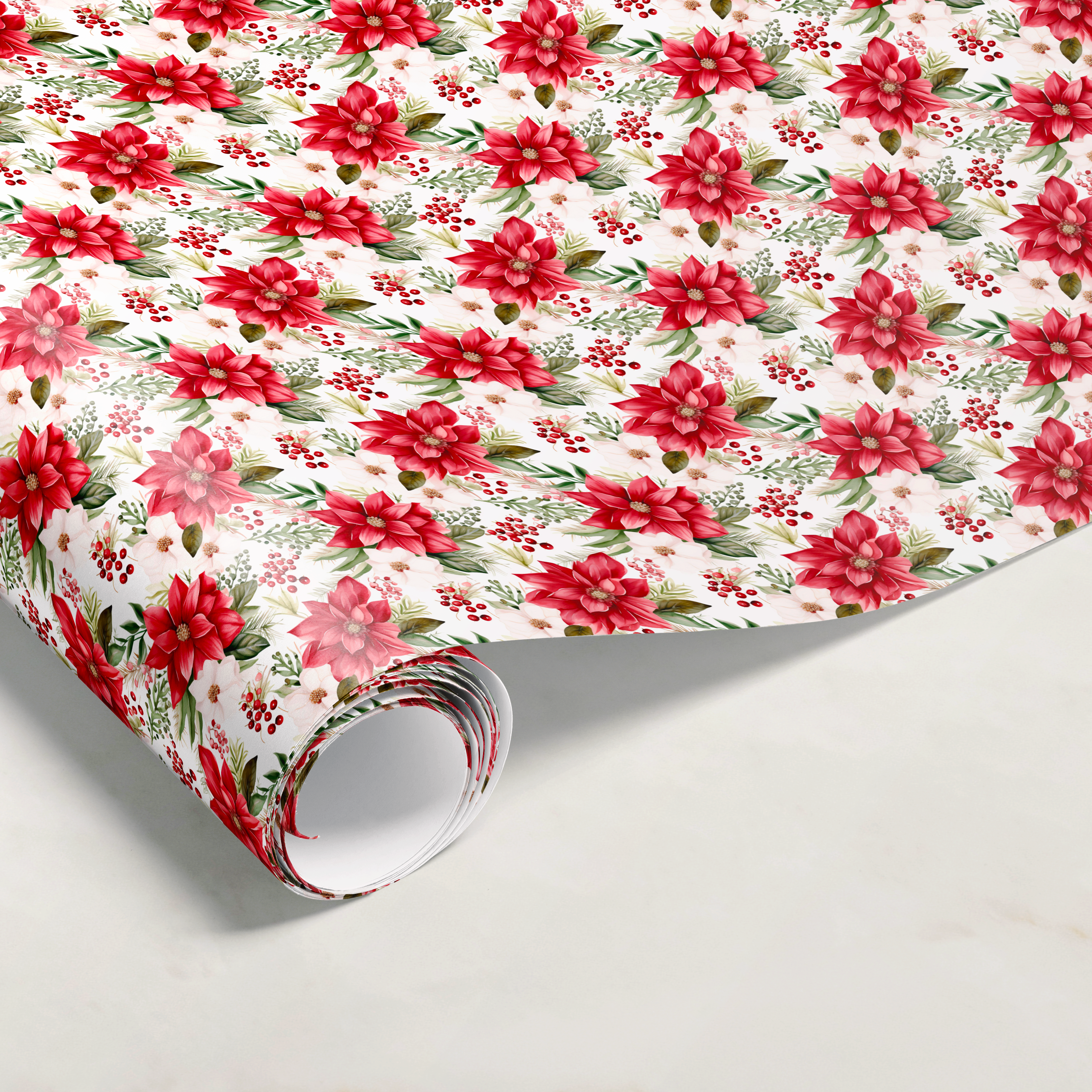 Poinsettia Gift Wrap