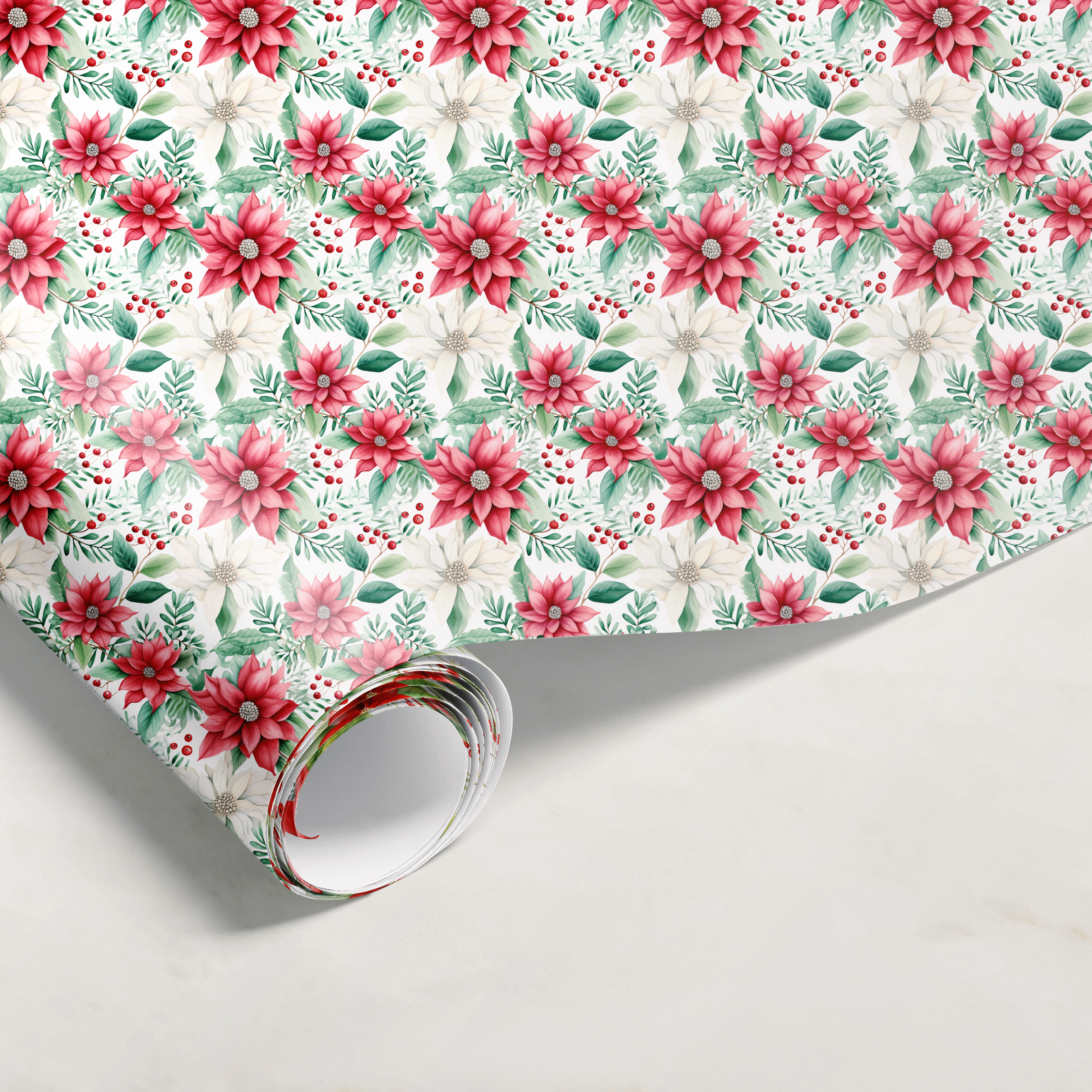 Poinsettia Gift Wrap
