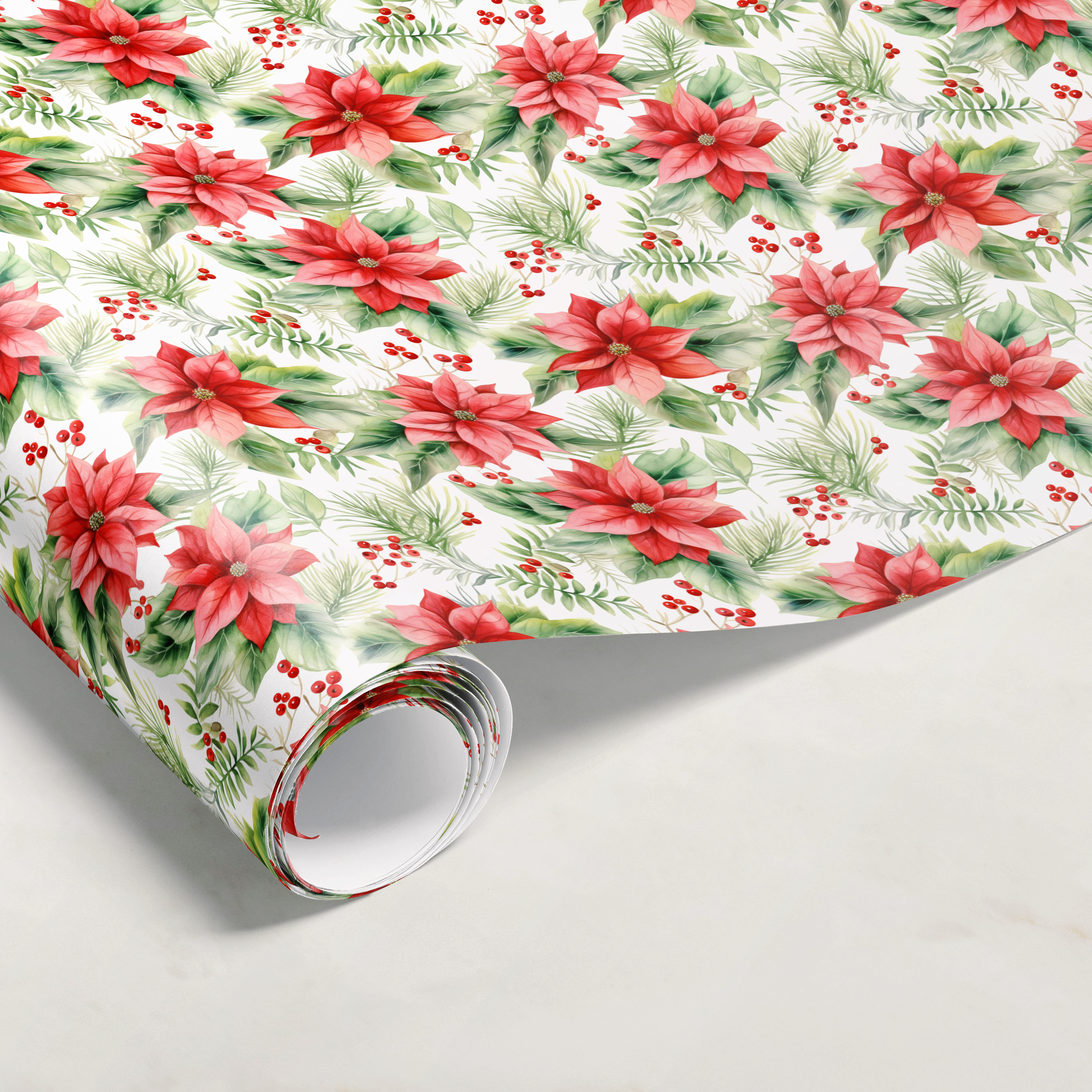 Poinsettia Gift Wrap