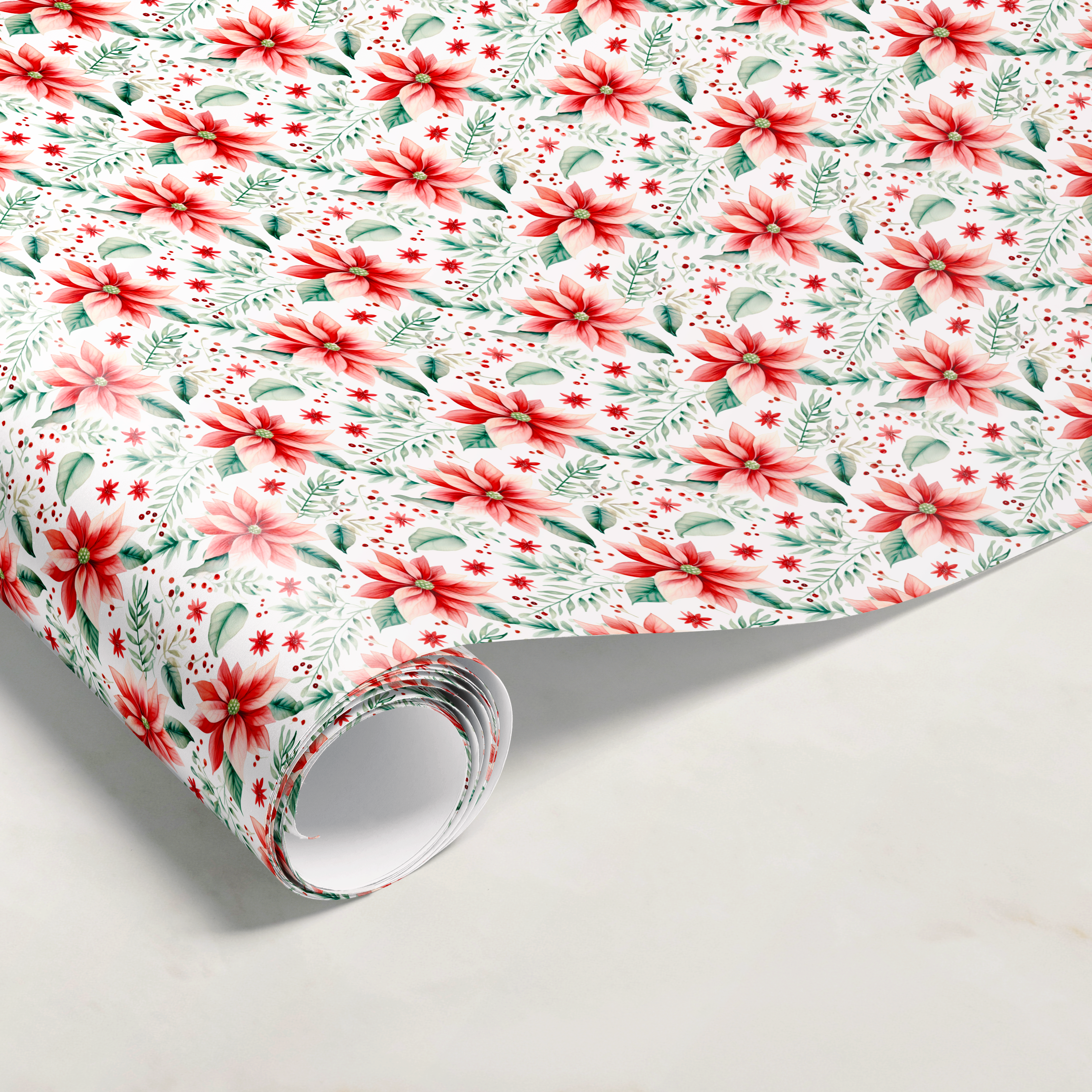 Poinsettia Gift Wrap