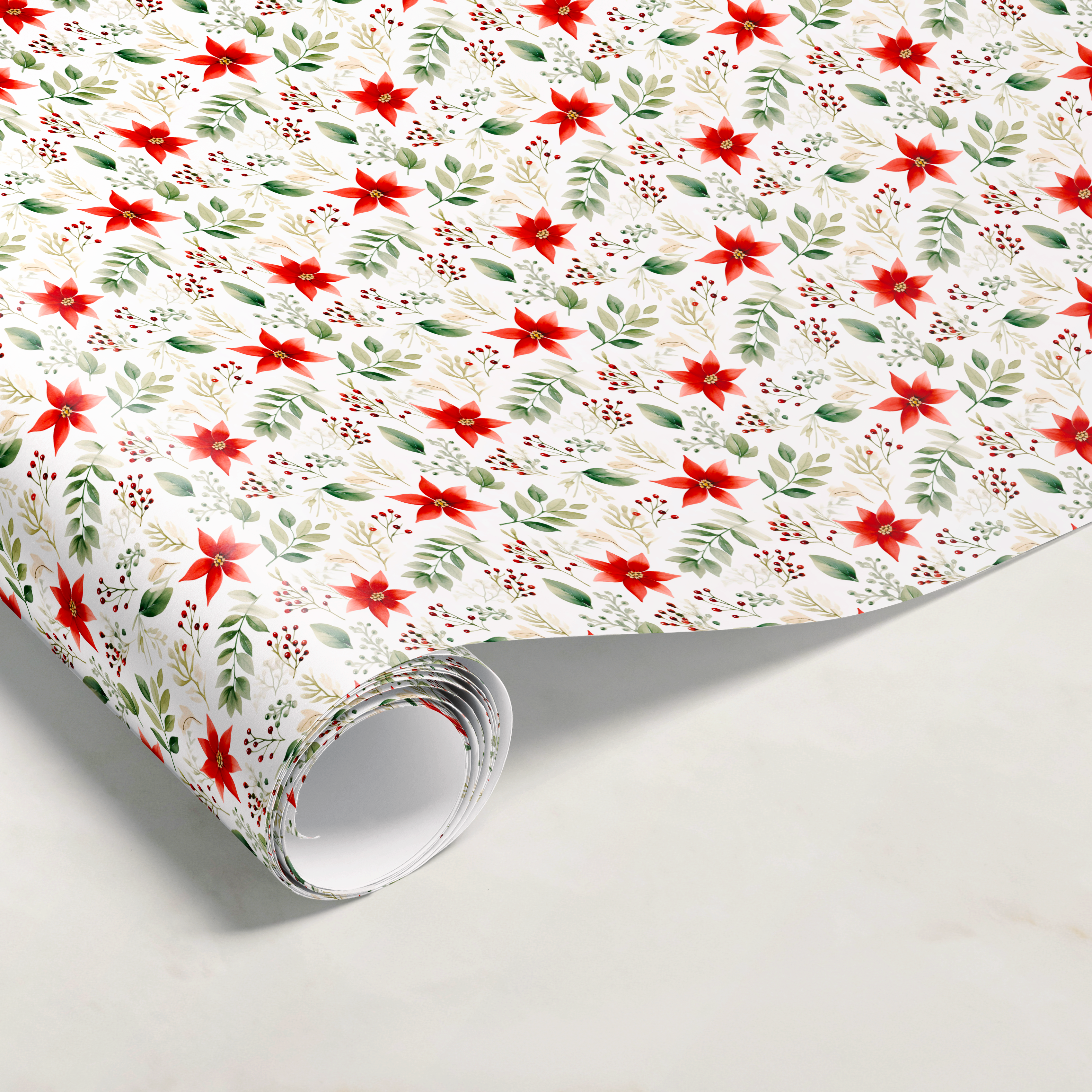 Poinsettia Gift Wrap