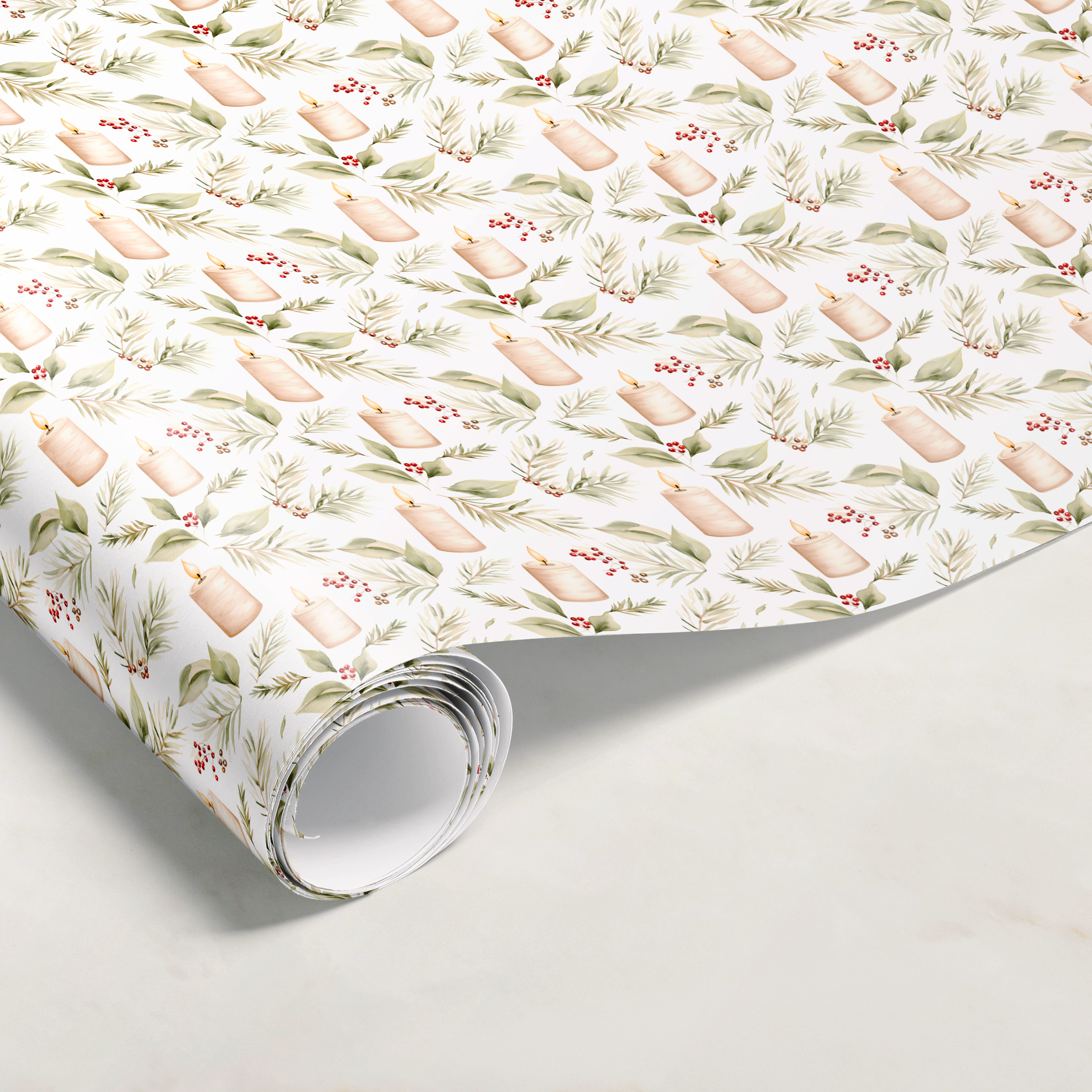 Neutral Beige Christmas Gift Wrap