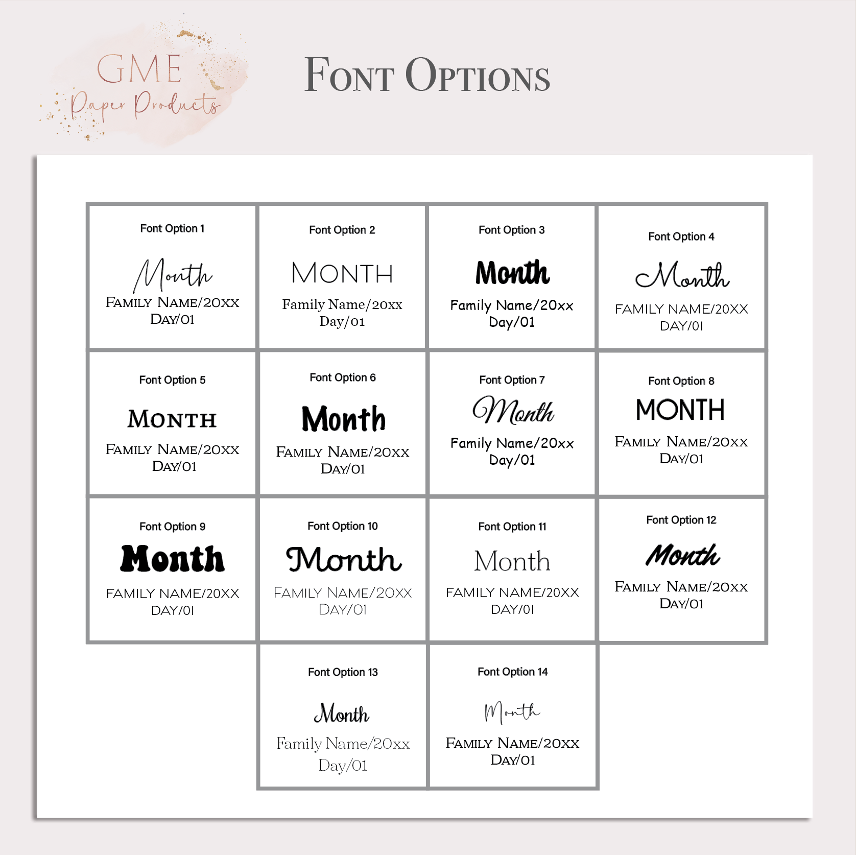 Twelve Month Wall Calendar