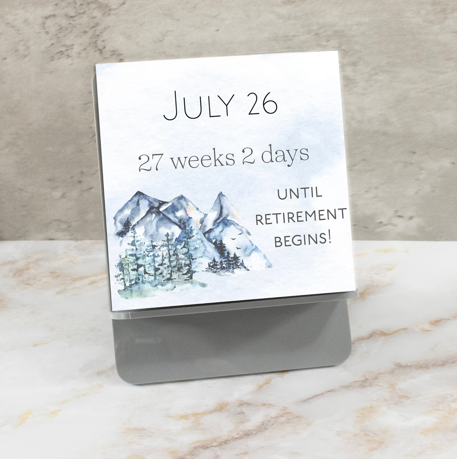 Mountain Tear-Away Countdown Calendar