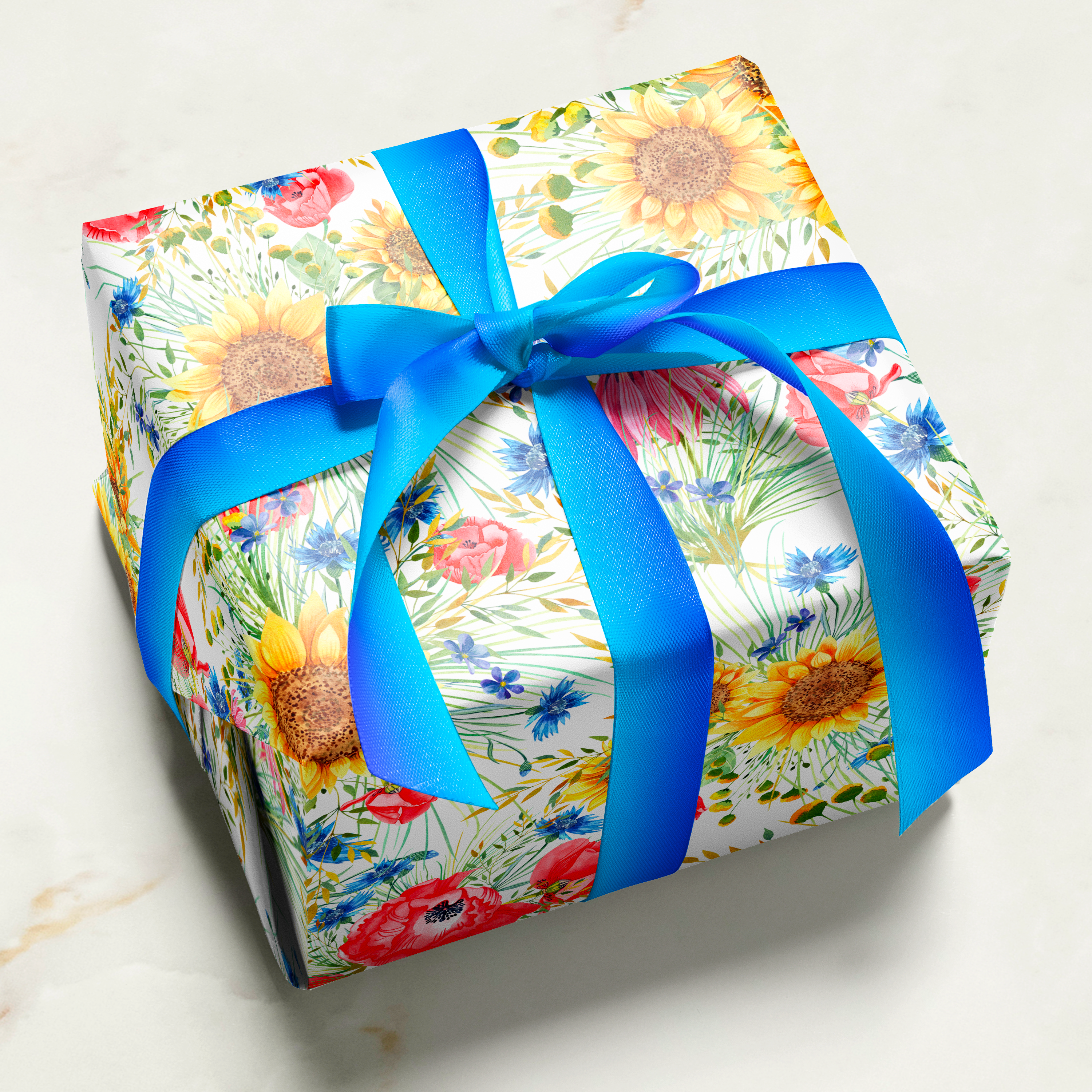 Spring Sunflower Gift Wrap