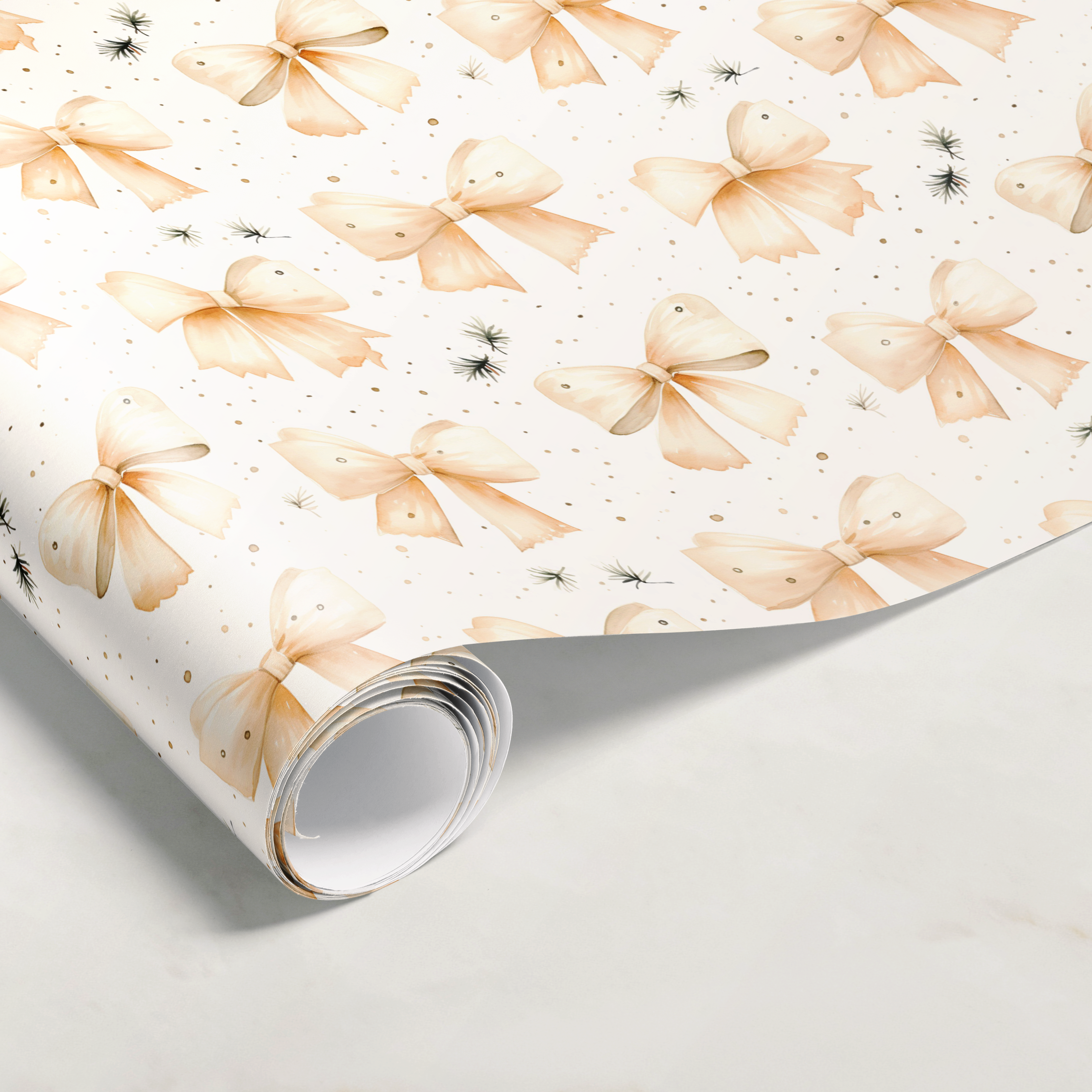Neutral Beige Christmas Gift Wrap
