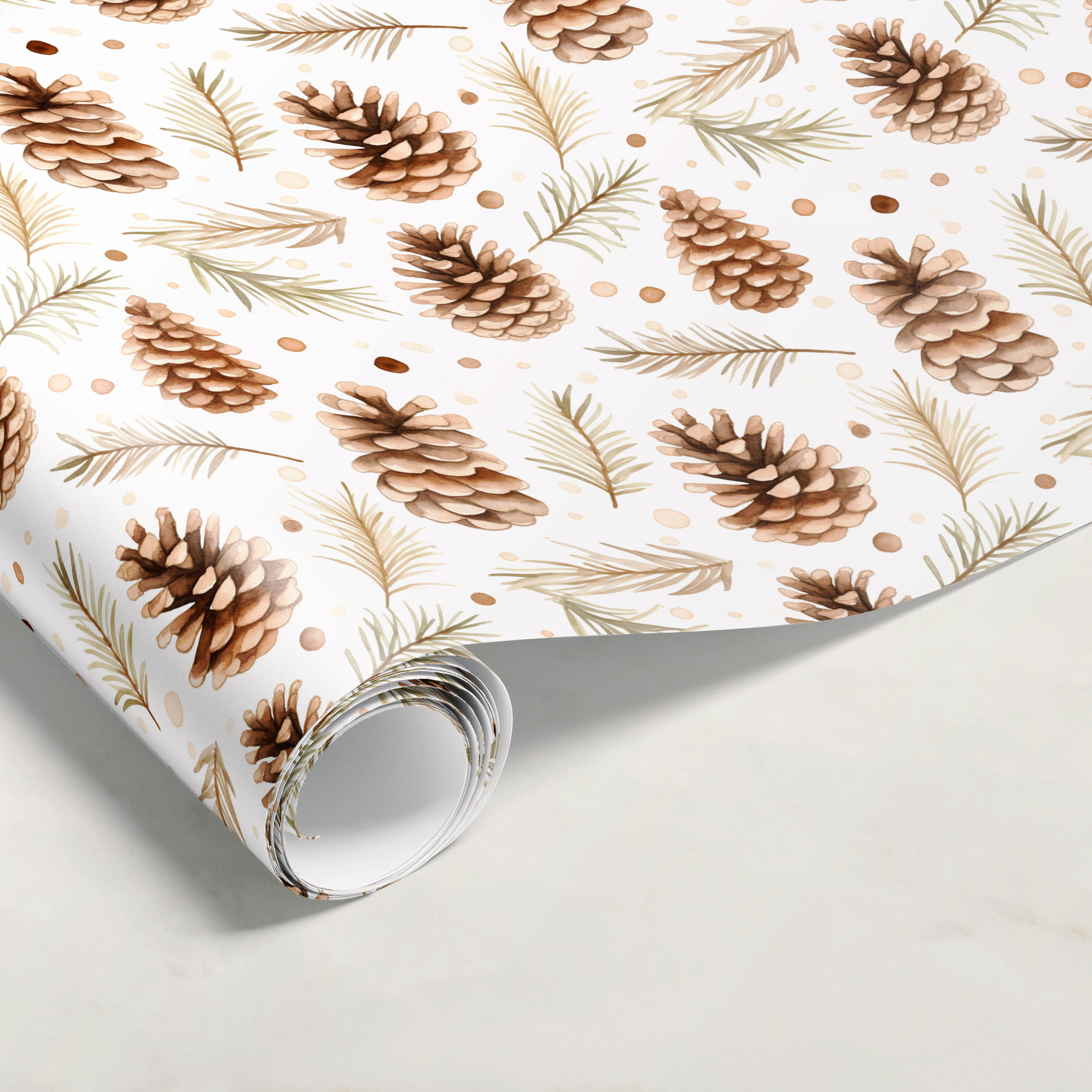 Neutral Beige Christmas Gift Wrap