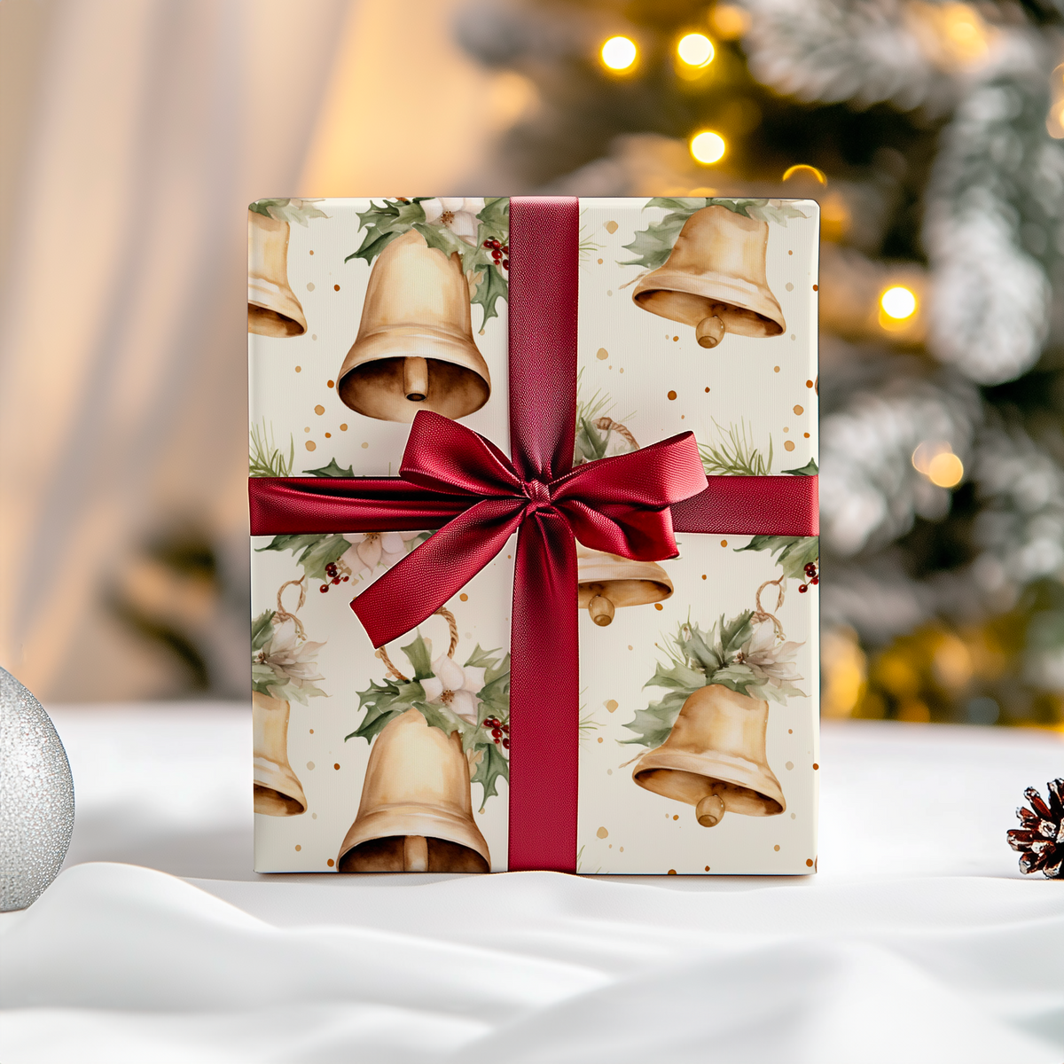Neutral Beige Christmas Gift Wrap | GME Paper Products