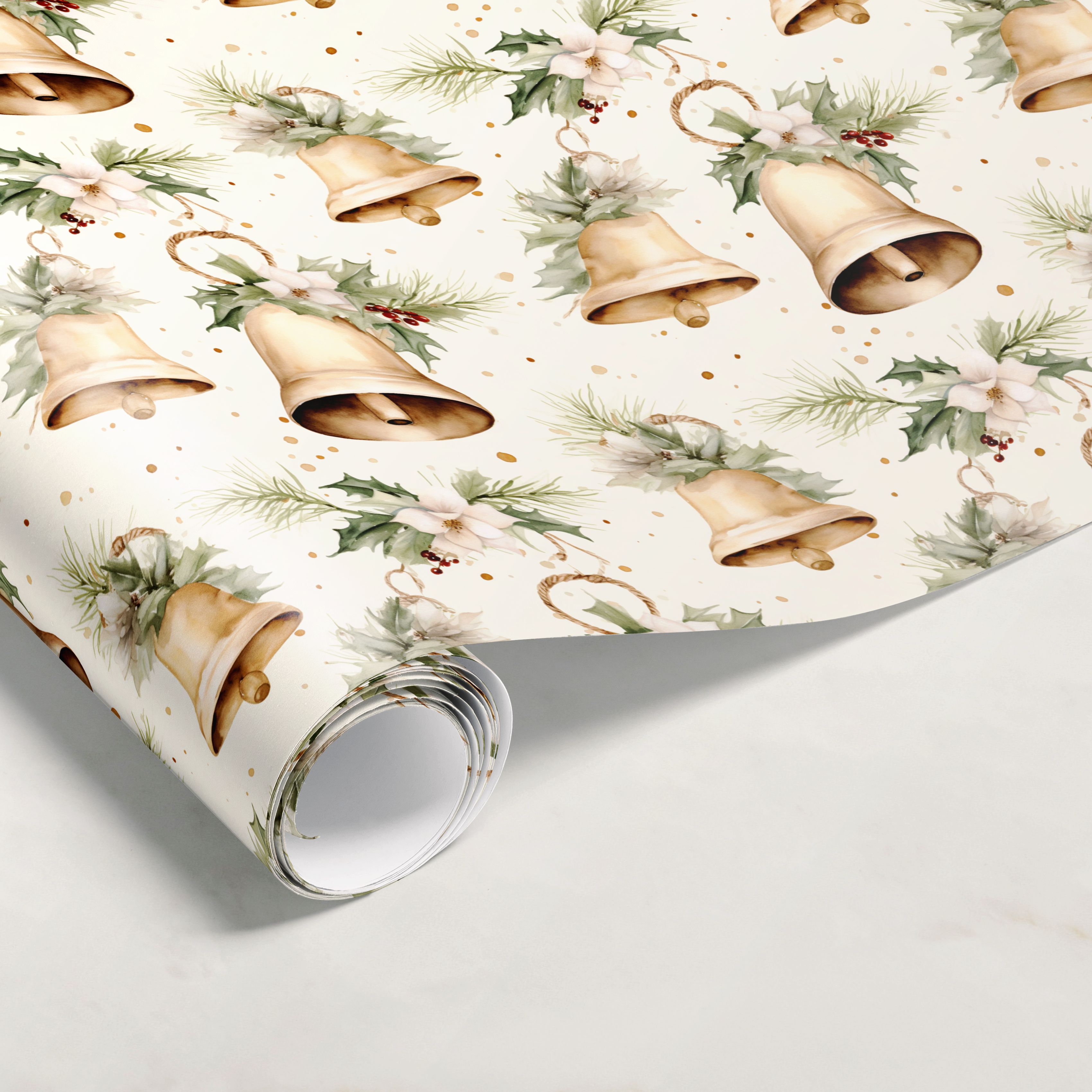 Neutral Beige Christmas Gift Wrap
