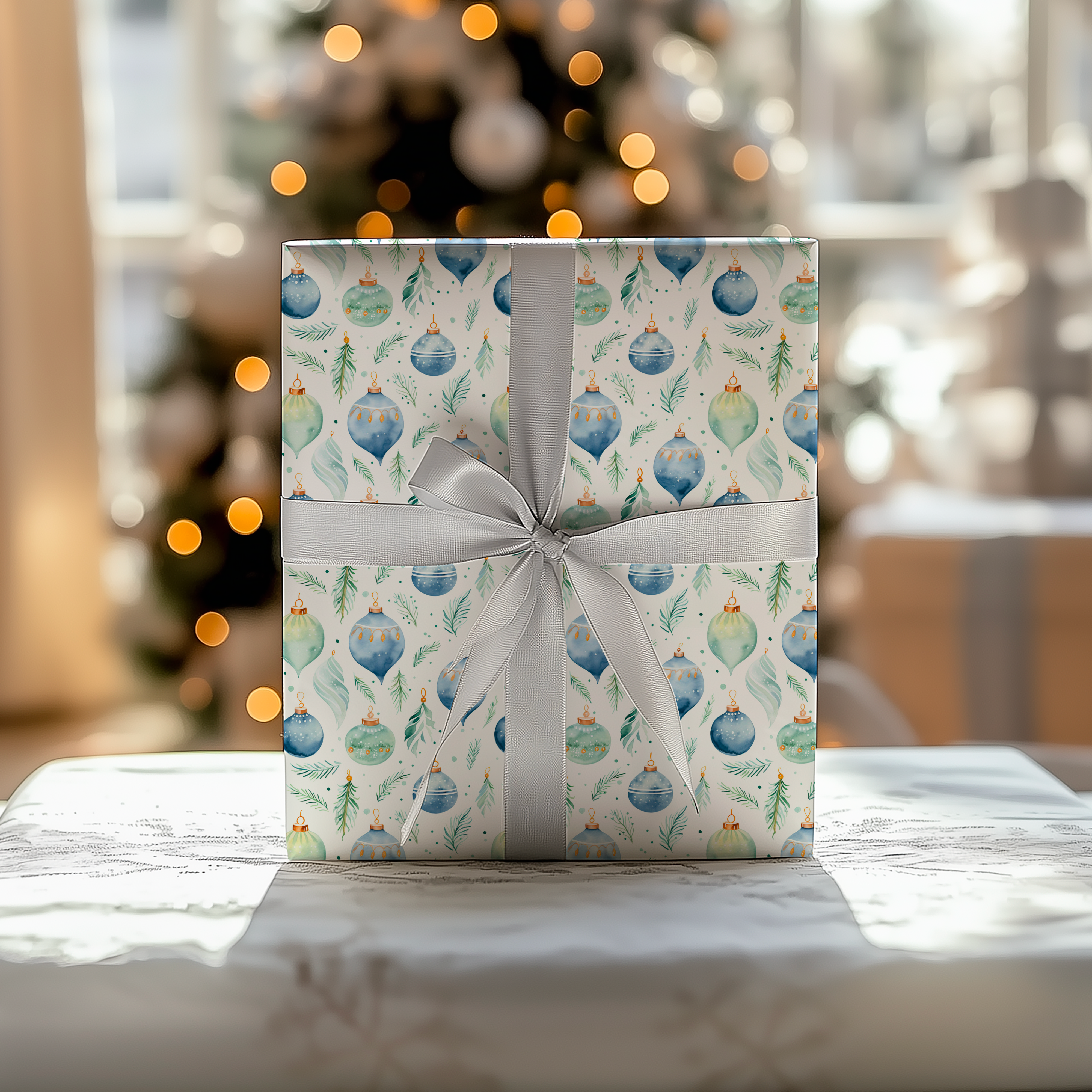 Colorful Ornament Gift Wrap
