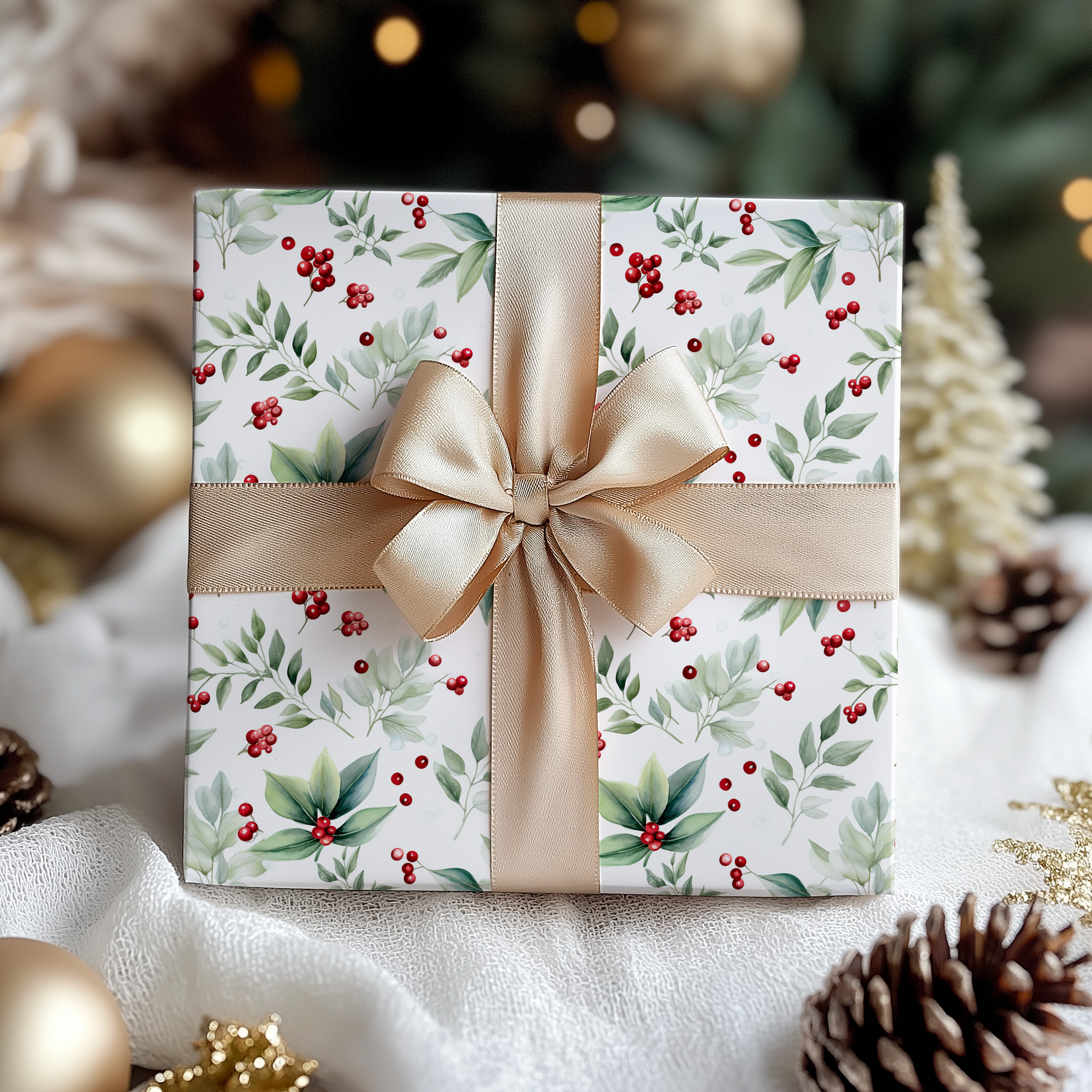 Poinsettia Gift Wrap