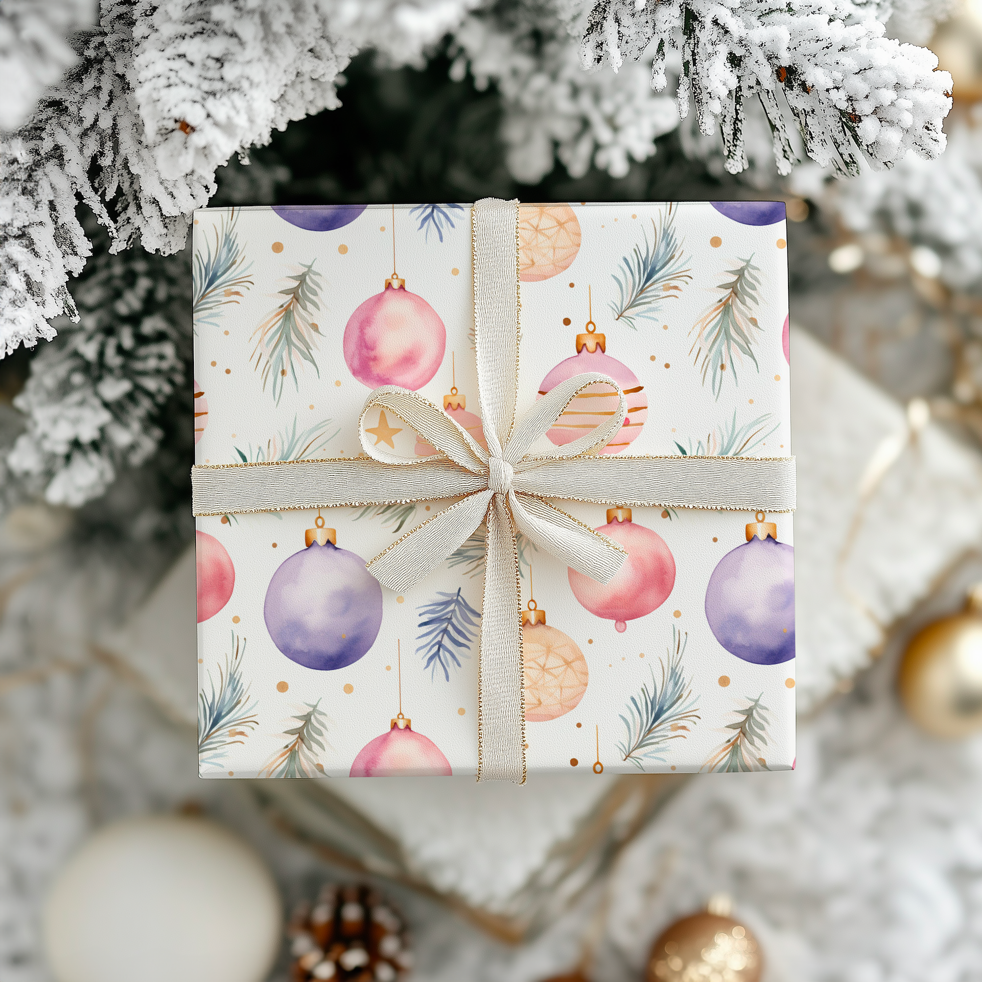 Colorful Ornament Gift Wrap