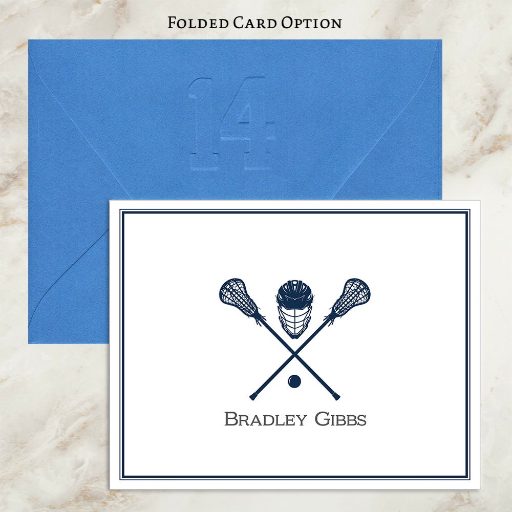 Lacrosse Notecards | Thank You Notes | Thank You Cards | Note Cards | Coach Gift | Sports Cards | Personalized | Stationery | Team | Gift