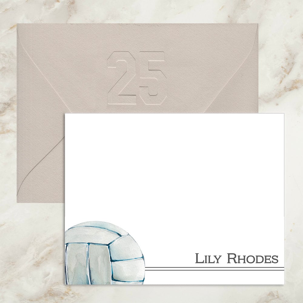 Volleyball Notecards | Thank You Notes | Thank You Cards | Note Cards | Coach Gift | Sports Cards | Personalized | Stationery | Team | Gift