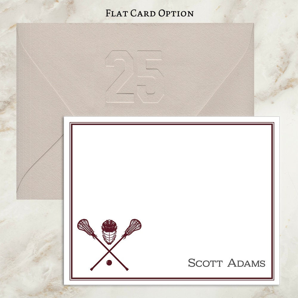 Lacrosse Notecards | Thank You Notes | Thank You Cards | Note Cards | Coach Gift | Sports Cards | Personalized | Stationery | Team | Gift