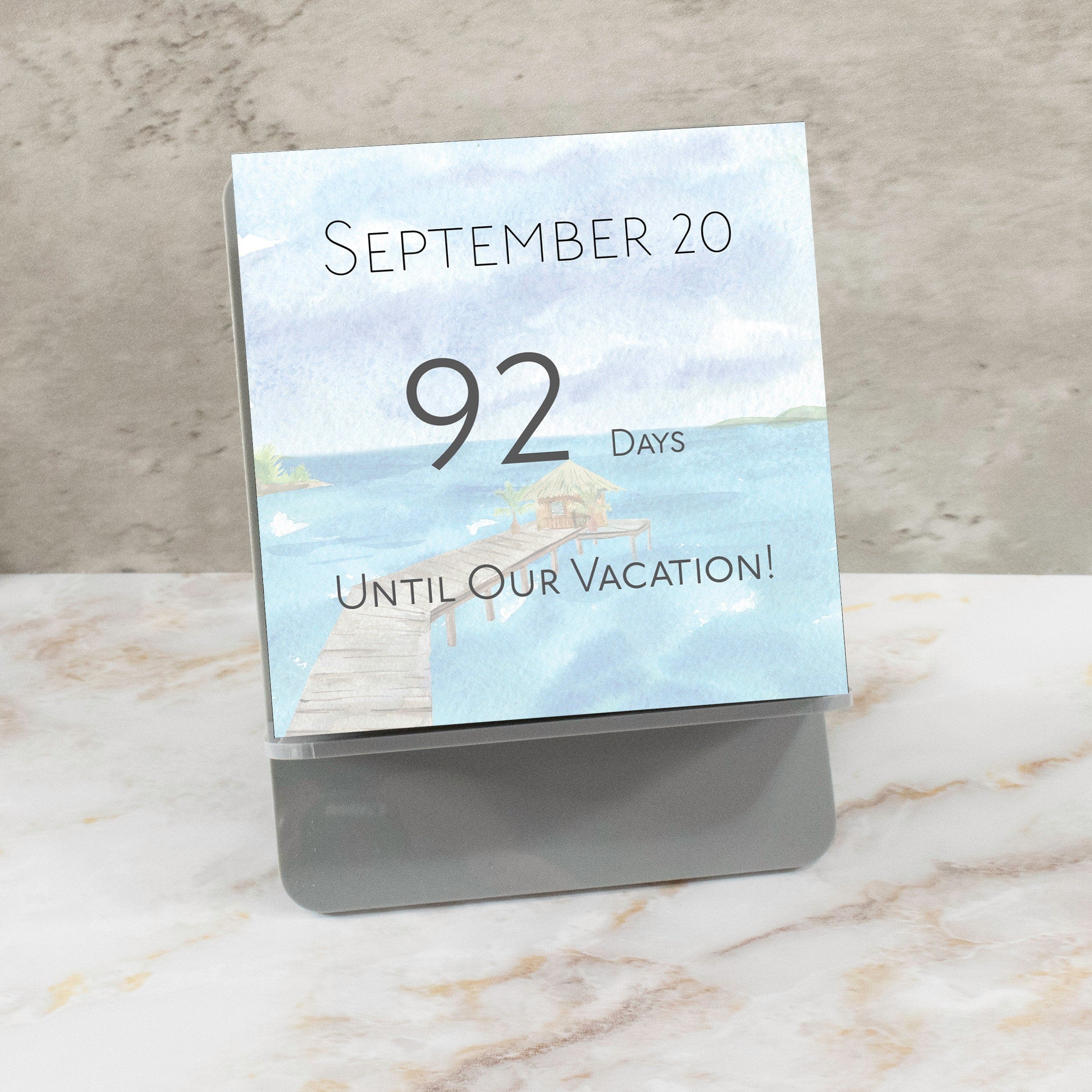 Vacation Countdown Calendar | Beach | Cruise | Vacation Gift | Retirement | Honeymoon Countdown | Wedding Countdown | Moving