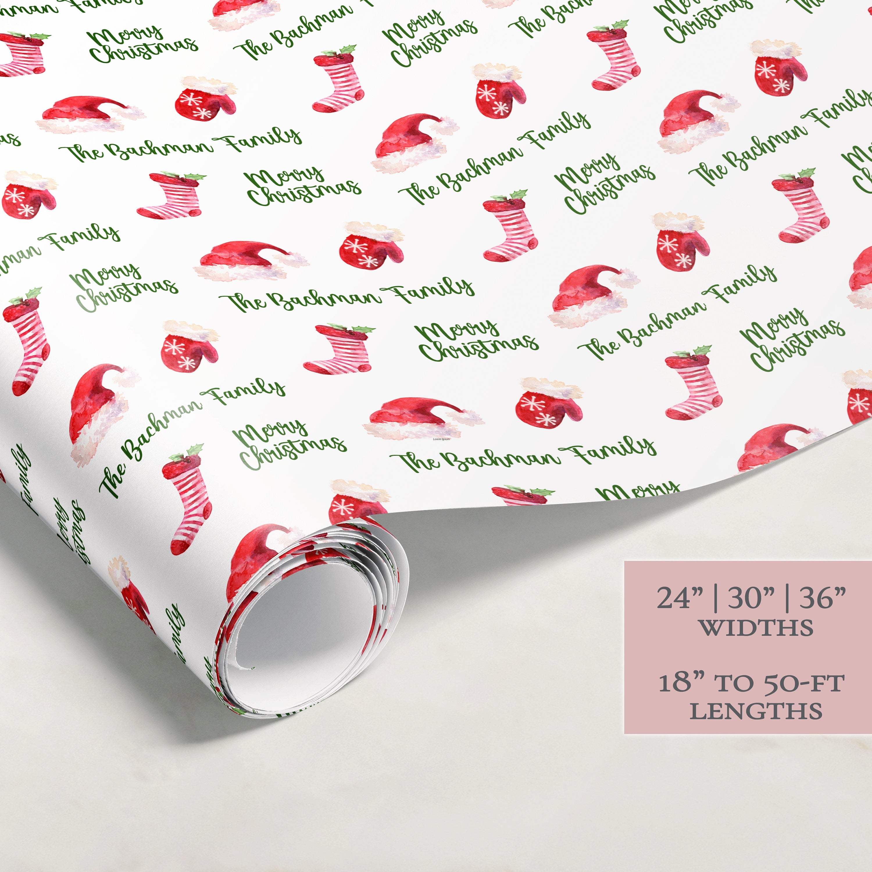 Christmas Wrapping Paper | Personalized Wrapping Paper | Personalized Gifts | Custom Gift Wrap | Name Wrapping Paper | Holiday Gift