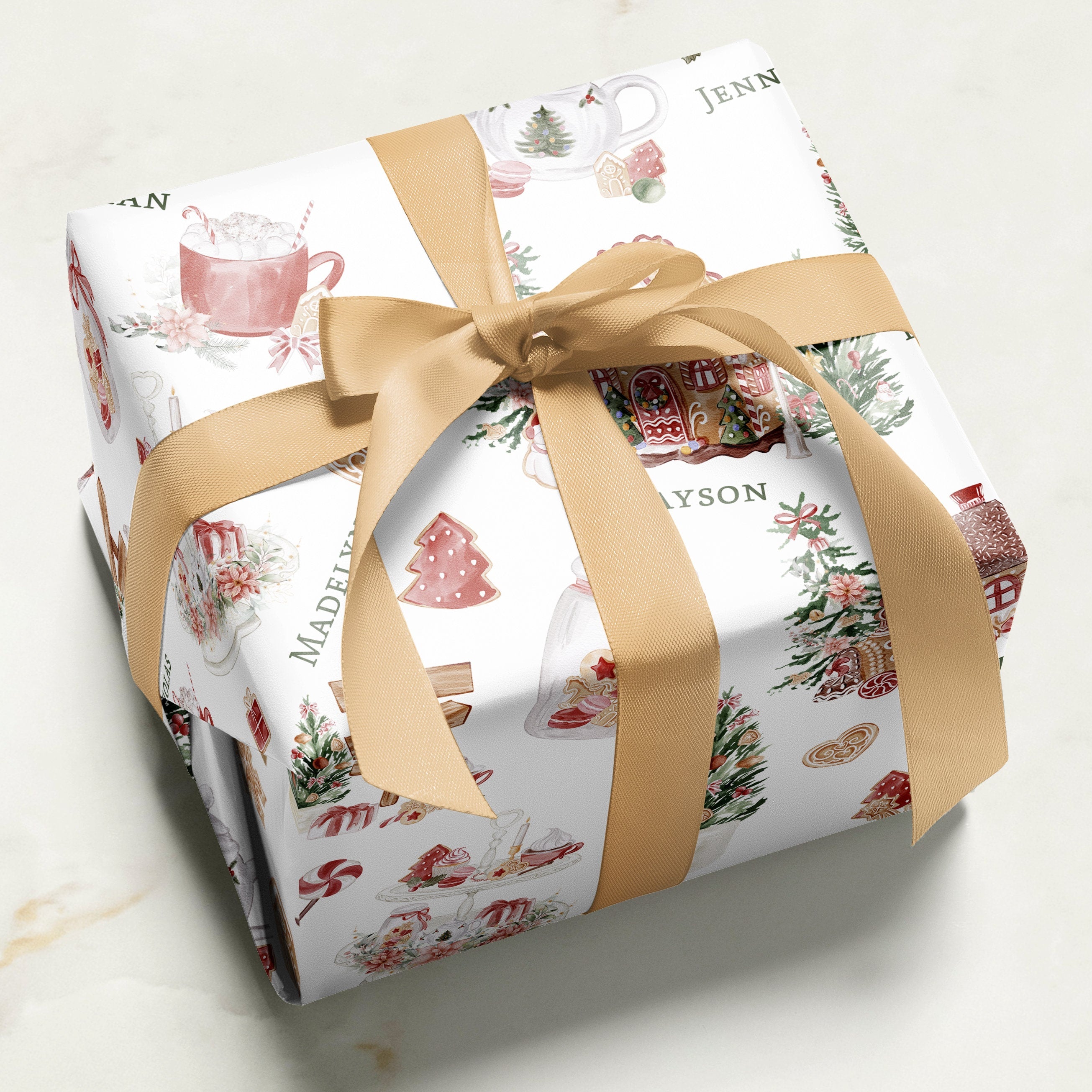 Christmas Wrapping Paper | Personalized Wrapping Paper | Wrapping Paper Rolls | Custom Gift Wrap | Name Wrapping Paper | Christmas Train