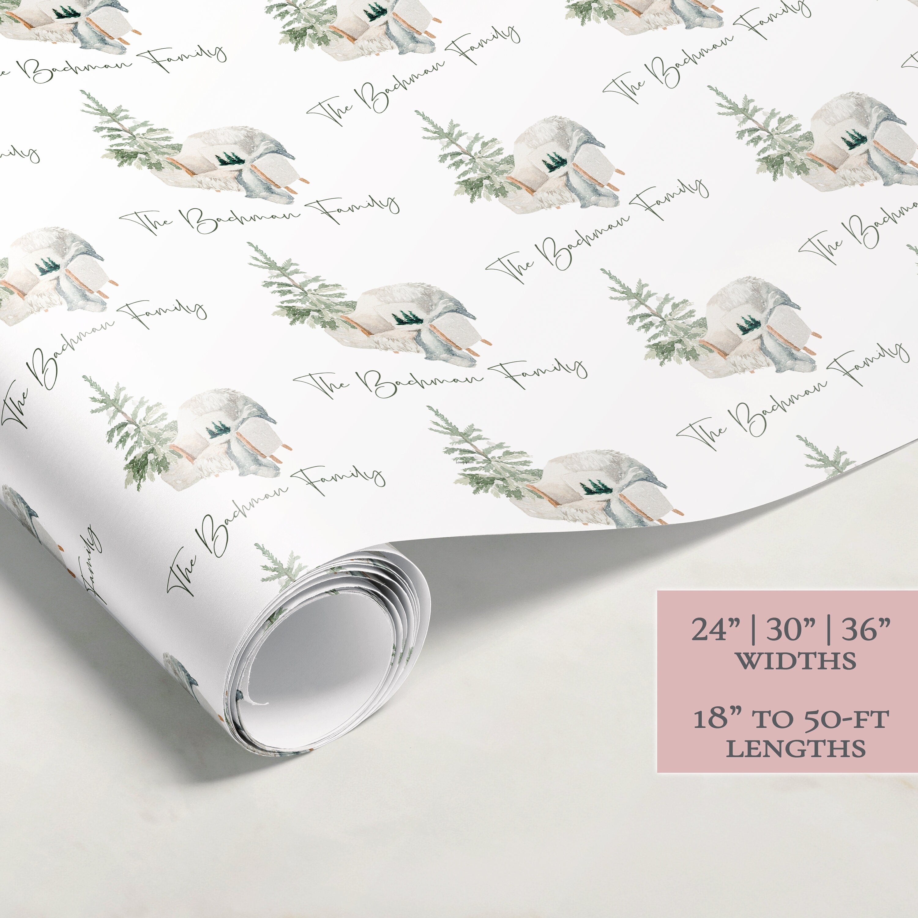 Christmas Wrapping Paper | Personalized Wrapping Paper | Personalized Gift | Custom Gift Wrap | Name Wrapping Paper | Holiday Gift