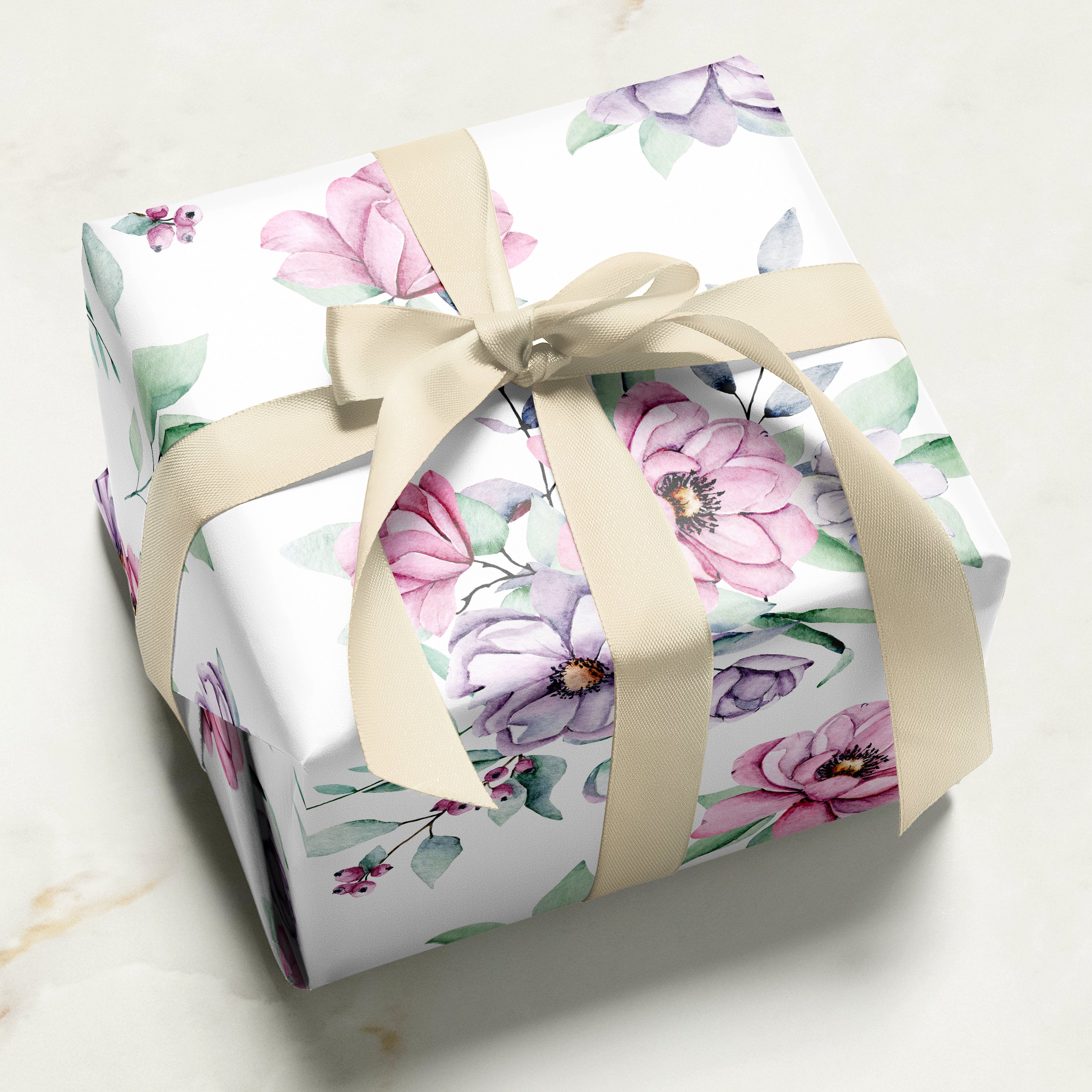 Flower Wrapping Paper | Floral Gift Wrap | Wrapping Paper Rolls | Gift Wrap | Premium Gift Wrap| Wedding Gift Wrap | Watercolor