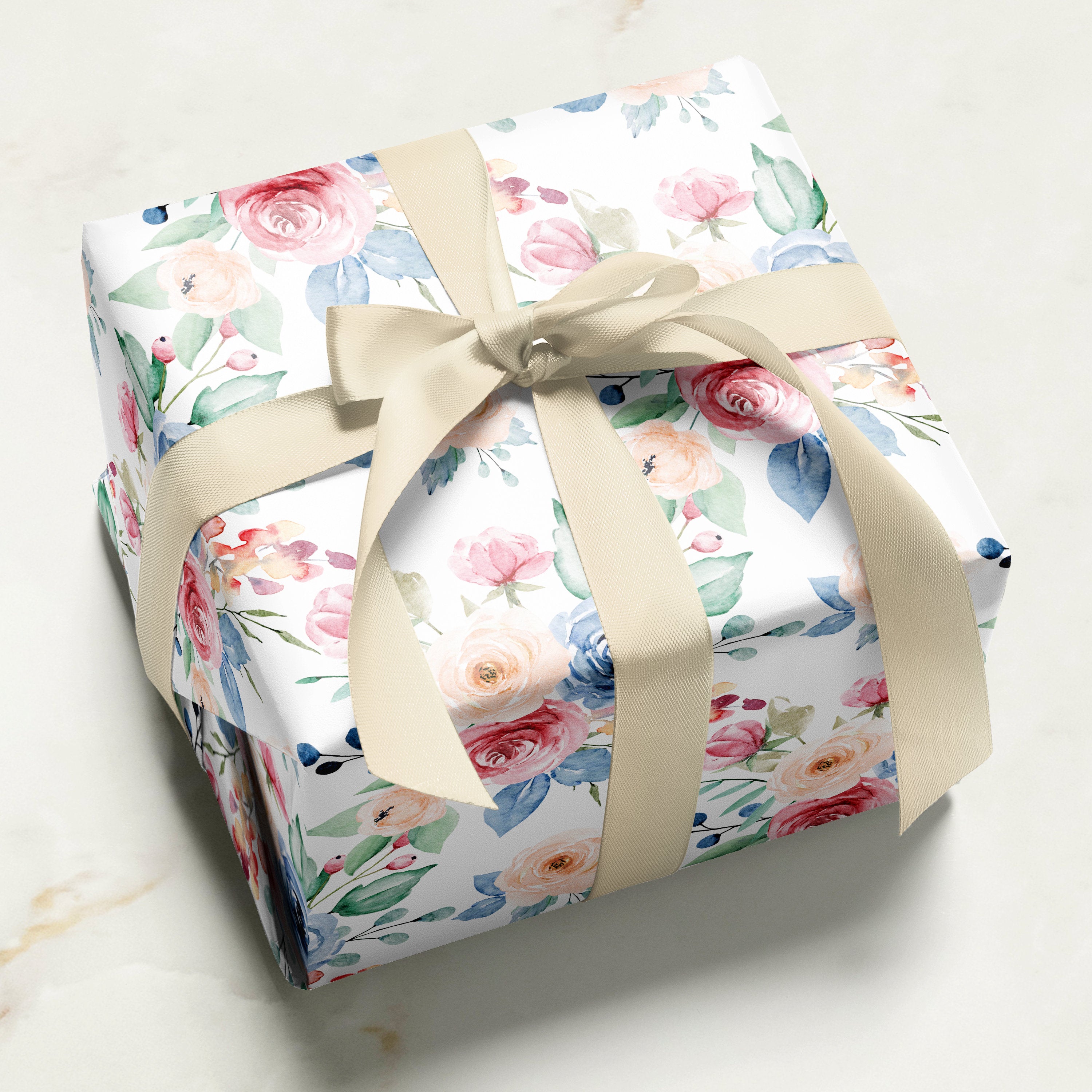 Summer Flowers Wrapping Paper | Floral Gift Wrap | Wrapping Paper Rolls | Gift Wrap | Premium Gift Wrap | Wedding Gift Wrap | Watercolor